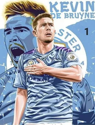 Kevin De Bruyne Manchester City Football Print Poster Wall Hanging Home Decor • £4.99