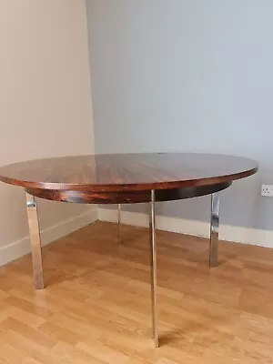 Merrow Associates Rosewood And Chromium-Plated Dining Table • £1200