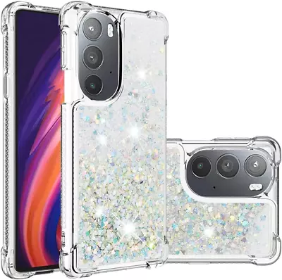 For Motorola Moto Edge Plus 2022 Case Glitter Liquid Cute Clear Phone Case Float • $24.74