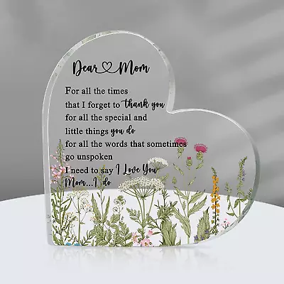 Mothers Day Gifts For MomRomantic I Love You Mom Gifts Acyrlic Women Wife Gifts • $16.99