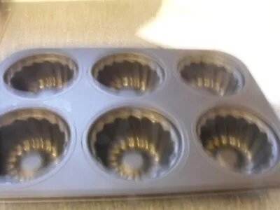 £9.70 • Buy 6 Individual Fluted Muffin Cupcake Tin Baking Mould Unbranded Aluminum