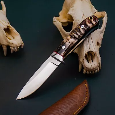 8.2'' Wild Blades Military Antler Edc Camping Handmade Chute Loveless Knife • $0.99