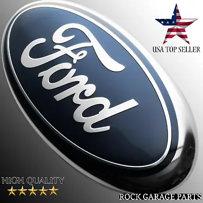 BLUE & CHROME 2005-2014 Ford F150 FRONT GRILLE/ TAILGATE 9 Inch Oval Emblem 1PC • $17.88