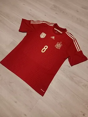 Xavi Hernandez #8 Spain 2013-2015 ORIGINAL Adidas Soccer Jersey Shirt . Size XL • $119