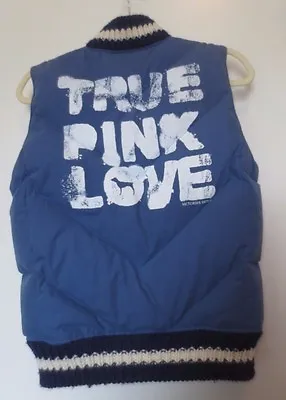 Victoria's Secret True Pink Love Blue Puffer Down Vest Jacket Women's XS/S • $9.99