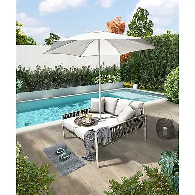 The Range Mayfair Garden Day Bed White Frame Wicker Finish Garden & Patio • £229.99