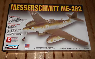 Lindburg Messerschmitt ME-262 Model Airplane 1/48 Kit Open Box Made In USA • $10.95