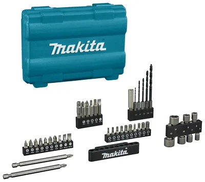 Makita E-13166 Set Of 42 Accessories Bits Drill Sockets 1/4  Hexagonal Case • £46.79