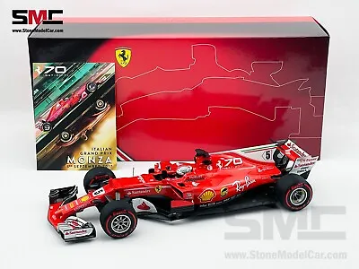 Ferrari F1 SF70H Sebastian Vettel Italy GP Monza 2017 70th Anniversary 1:18 BBR • $596.67