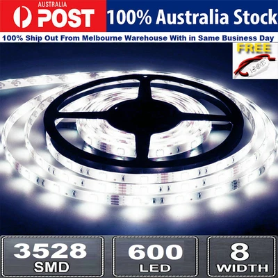 $9.59 • Buy 5M 3528 5050 Led Strip Lights Stick-on Roll Waterproof Flexible 12Volt Party
