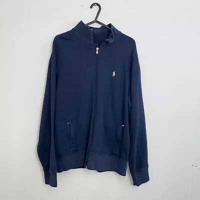 Polo Ralph Lauren Performance Full-Zip Sweatshirt Mens Size L Navy Preppy Top. • £23.99