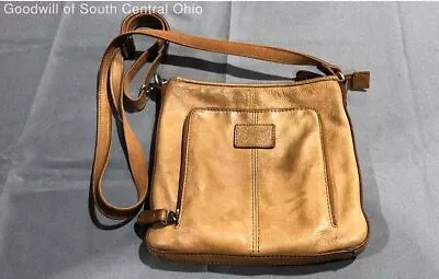 Fossil Brown Leather Cross Body Bag • $6.99