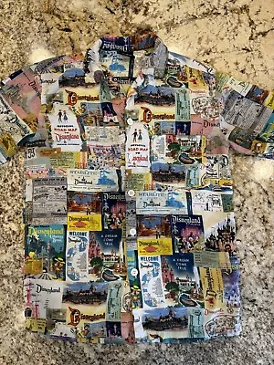 Disney 100 Official Road Map Collage Hawaiian Shirt Size XS NWOT • $19.99