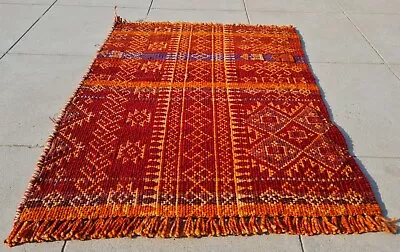 Hand Knotted Vintage Afgan Balouchi Wool Kilim Kilim Area Rug 2.0 X 1.8 Ft • $29.99