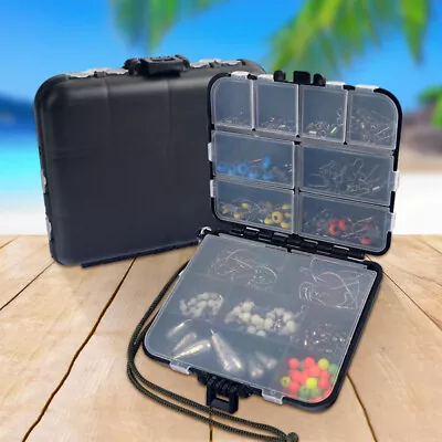 177-Piece Bait Lure Hooks Storage Boxes Large Capacity Grid Fishing Gear Parts • $16.99