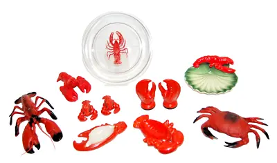 Lobsters & Crab Asst'd Items AshtrayPlateShakersBowls   11 Items  Vtg.  T1831 • $199.99