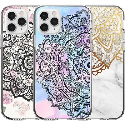 Silicone Cover Case Cute Mandala Flower Marble Pattern Colours Queen Girl Sign • $16.95