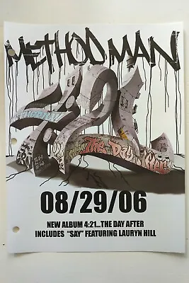 METHOD MAN 4:21 The Day After (2006) Canada-only Hip-hop Promo Poster Wu-Tang • $14.80