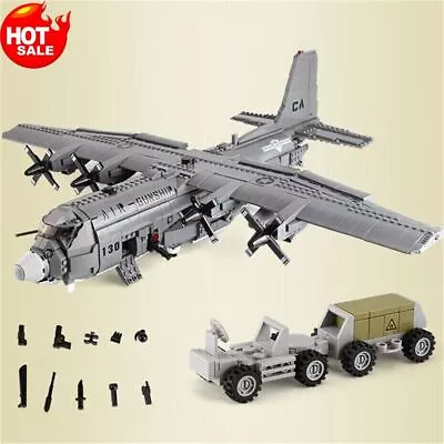 Building Blocks Military MOC WW2 AC-130 Gunboat Aircraft Bricks Models Kids Toys • $157.53