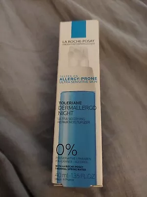 La Roche Posay Toleriane Dermallergo Night Ultra Soothing Repair Moisturizer 1.3 • $21.99