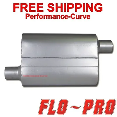 2 Chamber Performance Exhaust Street Muffler FLO-PRO Super V - 2  O/O - V42043 • $42.95