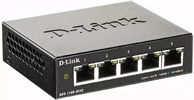 D Link 5 Port Gigabit Smart Managed Switch 5GbE Ports L2 VLANs Web Managed Deskt • $57.52