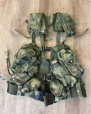 US GI Woodland Load Bearing Vest LBV-88 Enhanced With Alice Belt And Canteen • $10