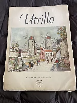 Maurice Utrillo Vintage Abrams Art Book 16 Beautiful Full Color Prints 1953 • $15