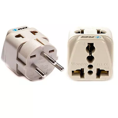 OREI USA To Israel Gaza Palestine (Type H) Travel Adapter - 2 In 1 - Beige • $6.99