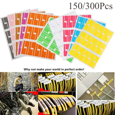 £5.66 • Buy Network Wire Stickers Cable Labels Identification Tags Fiber Organizers