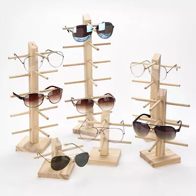 $10.22 • Buy Sunglass Display Rack Shelf Wooden Durable Eyeglasses Show Stand Holder AU STOCK
