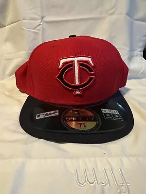 New Era MLB Authentic Minnesota Twins 5950 Fitted Ball Cap/Hat  7-5/8 • $30