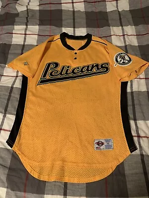 Myrtle Beach Pelicans Baseball Jersey Size 46 Yellow • $150