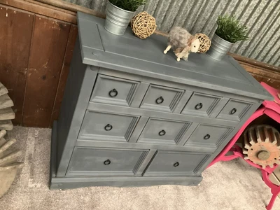£95 • Buy Multi Drawer Merchants Chest - Corona - Annie Sloan Grey. Carlisle Cumbria