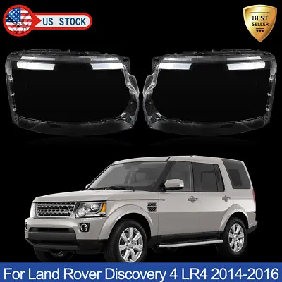 For Land Rover Discovery 4 LR4 2014 2015 2016 Headlight Lens Clear Covers • $103.98