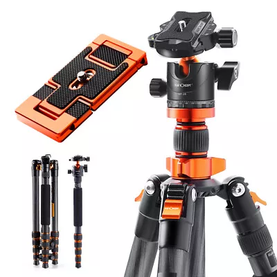 K&F Concept 68 Camera Tripod Carbon Fiber Detachable Monopod SA255C1 For DSLR • $189.99