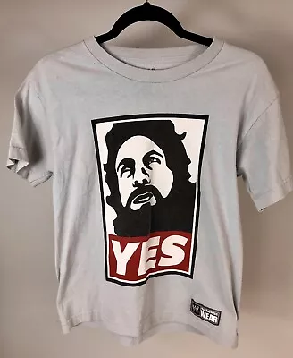 WWE 2014 Authentic Wear Gray Daniel Bryan Yes Movement T-Shirt Size YOUTH Medium • £12.06