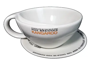 Kangaroo Max Brenner Bald Man Chocolate Coffee Cup Melting Pouch & Saucer • $17.59