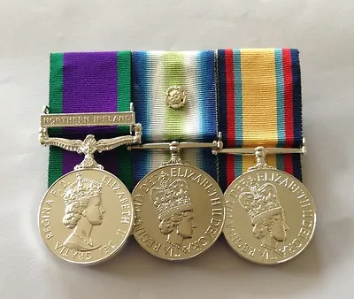 GSM Northern Ireland Falklands & Rosette Gulf War Mounted Medals Full Size • £135
