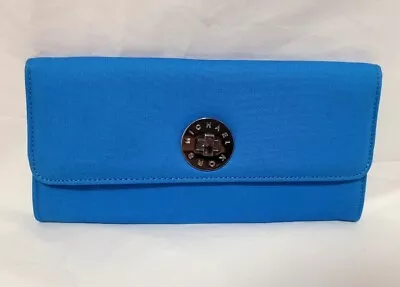 Michael Kors Clutch Wristlet MK Blue   Makeup Bag  • $29