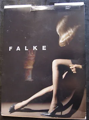 Falke Black Repeat Four Petal Patterned Tights 20 Denier • £7.50