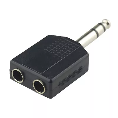 £2.23 • Buy 6.3mm 1/4  Y Splitter STEREO Plug Male To 2x6.35mm Jack Female Audio/Guitar/PA