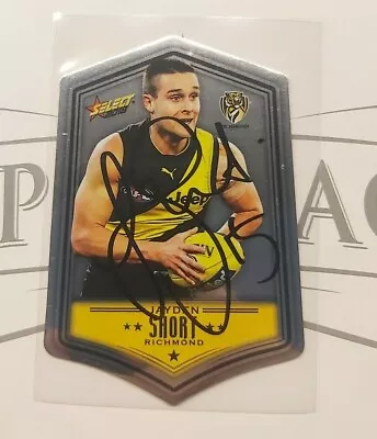 $10 • Buy Richmond Tigers - Jayden Short Signed Afl 2018 Select Footy Stars Silver Card