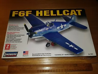 1/48 Grumman F6F Hellcat Model Aircraft Kit - Lindberg Models No.70501 - Sealed • £19.99