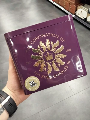£8 • Buy M&S Limited Edition Coronation Tin Purple With English Breakfast Teabags 