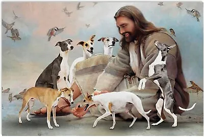 $14.52 • Buy Whippet God, Whippet Dog, Jesus Dog Lover Poster