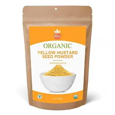 Organic Indian Yellow Mustard Seed Powder-Certified USDA Organic -Ground Mustard • $7.98