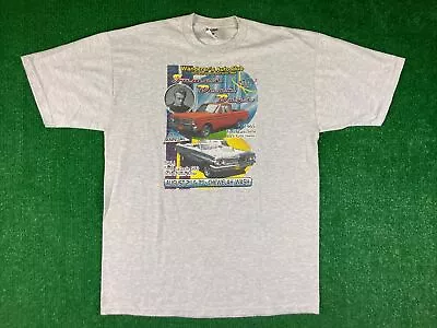 Vintage Y2k James Dean Days 2002 Graphic T-Shirt Sz XL Gray 64 Ford Galaxy 500 • $9.99