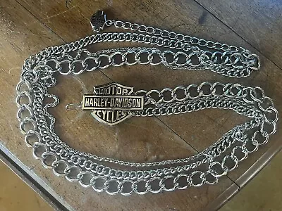 2007 Harley Davidson 3 Chain Emblem Hip Belt  Chunky Chain 48” • $35