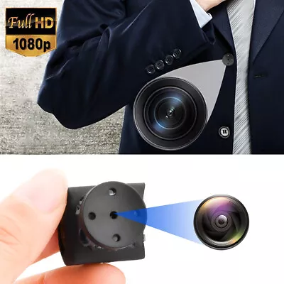 HD 1080P Button Shirt Built-in Battery Micro Smallest Body Mini Camera Recorder • £21.99